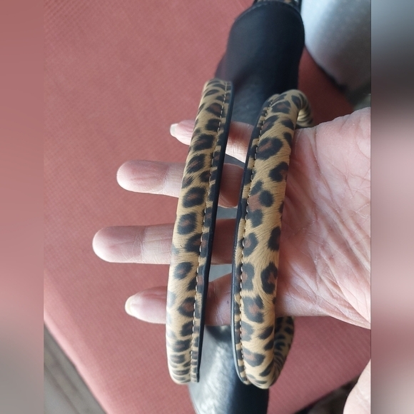 Joanel Quilted & Plain Black & Faux Leopard Trim Handbag (Large) - Picture 12 of 16